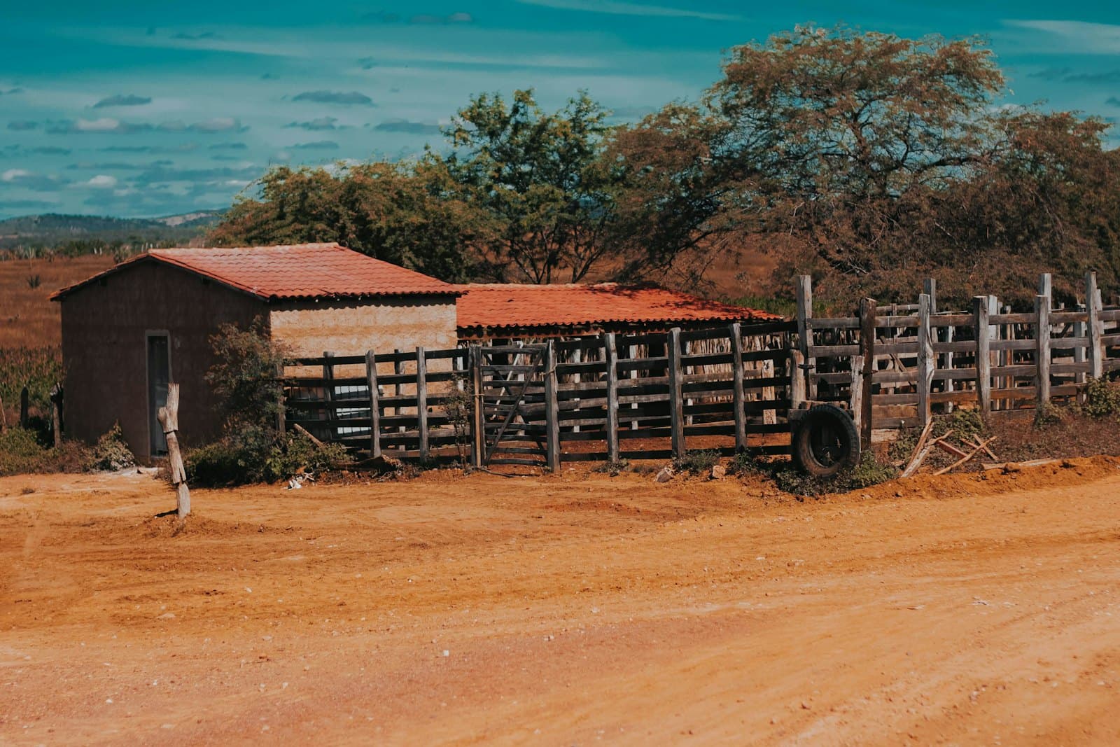 Celeiro e curral de rancho